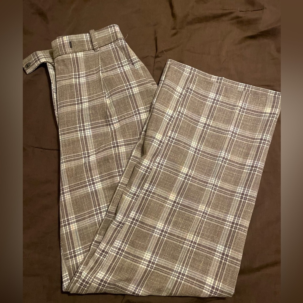 ZARA Plaid Pants highwaisted